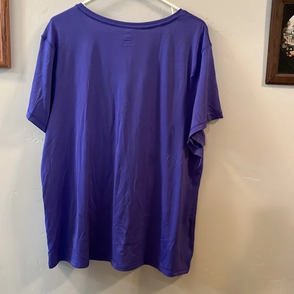 New, Never Been Worn, Vibrant Purple Graphic Tee, “Santa Baby” Sleep Shirt - Picture 4 of 4